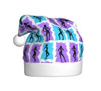 PUYhgb Cappello da Babbo Natale per adulti, con stampa di ginnastica, accessorio per le vacanze, per feste e spettacoli teatrali