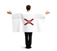 PUYhgb Florida State Flag Print Wearable Flag Cape, Free Movement Flag Costume per la visualizzazione delle partite e festa di strada