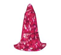 PUYhgb Mantella con cappuccio unisex con stampa cuore amore San Valentino, regalo premuroso per Halloween/amanti cosplay/feste a tema