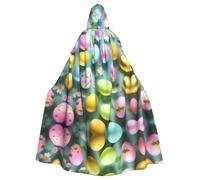 PUYhgb Mantello di Halloween con stampa Happy Easter Holiday Mantello di Carnevale per feste a tema, case infestate e cosplay