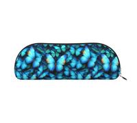 PUYhgb Molte tasche a semicerchio blu con stampa a farfalla, borsa portaoggetti con cerniera, organizer portatile per matite e cosmetici per lavoro, Oro, One Size, Valigia