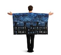 PUYhgb The Blue Binary Print Wearable Flag Cape, Free Movement Flag Costume per la visualizzazione delle partite & Street Party