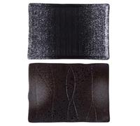 PUYUNA Piatti for alimenti in stile giapponese da 2 pezzi semplici for sushi in ceramica rettangolari utilizzati for conservare dessert e snack Stoviglie for la casa for ristoranti