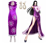 PUYYDS Anime One Piece Boa Hancock Costumi Cosplay Abito Costumi di Halloween per Le Donne Vestido Gioco di Ruolo Abbigliamento Completo da Festa Uniforme