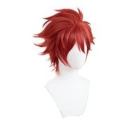PUYYDS Anime SK8 The Infinity Cosplay Reki Kyan Cosplay Parrucca Corta Rossa Resistente al Calore Capelli Sintetici Parrucche Cosplay + Protezione della Parrucca + Fascia