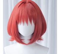 PUYYDS DokiDoki Anime Tokyo Mew Mew Cosplay Momomiya Ichigo Parrucca Capelli Corti Femminile Momomiya Ichigo Parrucca Tokyo Mew Mew Cosplay