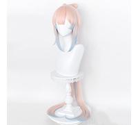PUYYDS Gioco Genshin Impact Kokomi Cosplay Parrucca Lunga Rosa Chiaro Blu Resistente al Calore Capelli Sintetici Parrucche