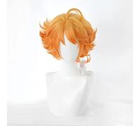 PUYYDS Parrucca Cosplay Anime Yakusoku No Neverland The Promised Neverland Emma Parrucche Sintetiche Resistenti al Calore Arancioni