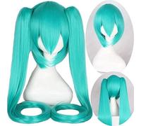 PUYYDS Vocaloid Miku Cosplay Parrucca Costume Giappone Midi Dress Principiante Futuro Miku Cosplay Donna Halloween Costume da Donna Taglia Uomo