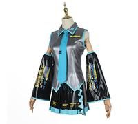 PUYYDS Vocaloid Miku Cosplay Parrucca Costume Giappone Midi Dress Principiante Futuro Miku Cosplay Donna Halloween Costume da Donna Taglia Uomo