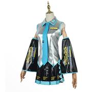 PUYYDS Vocaloid Miku Cosplay Parrucca Costume Giappone Midi Dress Principiante Futuro Miku Cosplay Donna Halloween Costume da Donna Taglia Uomo