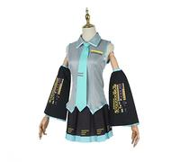 PUYYDS Vocaloid Miku Cosplay Parrucca Costume Giappone Midi Dress Principiante Futuro Miku Cosplay Donna Halloween Costume da Donna Taglia Uomo
