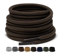 Puzeam 2 Paia di Lacci Rotondi da 4 mm per Stivali, Lacci di Sicurezza per Scarpe da Trekking all'aperto, Lacci Resistenti per Scarpe da Ginnastica Marrone Scuro 80