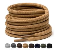 Puzeam 2 Paia di Lacci Rotondi da 4 mm per Stivali, Lacci di Sicurezza per Scarpe da Trekking all'aperto, Lacci Resistenti per Scarpe da Ginnastica Marrone Chiaro 180