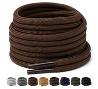 Puzeam 2 Paia di Lacci Rotondi da 4 mm per Stivali, Lacci di Sicurezza per Scarpe da Trekking all'aperto, Lacci Resistenti per Scarpe da Ginnastica Marrone 100