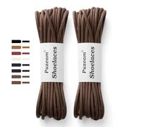 Puzeam 2 Paia Lacci per Scarpe Rotondi Cerati Eleganti, Lacci Sottili Stringhe per Scarpe - Diametro 3mm - Cammello 120