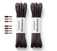 Puzeam 2 Paia Lacci per Scarpe Rotondi Cerati Eleganti, Lacci Sottili Stringhe per Scarpe - Diametro 3mm - Marrone Scuro 70