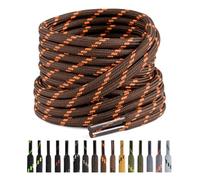 Puzeam Lacci Rotondi per Scarponi [2 Paia], Stringhe Scarpe Resistenti per Stivali da Passeggio, Tondi Lacci per Scarpe da Lavoro, Boot Stringe, Trekking, Montagna 4.5mm Marrone Chiaro Arancione 110