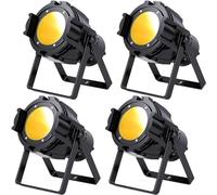 PUZILOZA 4PCS 80W par LED COB Faretto, luce da palco professionale-d/mx con bianco caldo e freddo, luce discoteca stroboscopica per chiesa, concerti, matrimoni, teatro, studio fotografico, Natale