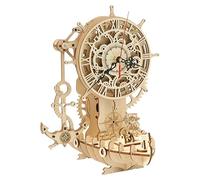 PUZLE 3D KIT PUZLE-Watch Made di legno, orologio artistico, costruzione di modelli, arredamento della scrivania fatti a mano, giocattolo educativo, pezzo da collezione, costruzione di pirati, regalo d
