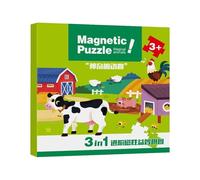 PUZLE MAGNETICO-GIOCO MAGNET MAGNET TODDLER per l'apprendimento precoce, giocattolo educativo portatile con interazione genitore-figlio, viaggio su strada, classe, di gioco, adatto a ragazzi, ra
