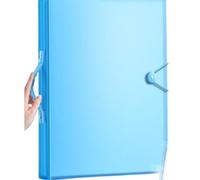 PUZYI Portadocumenti Cartelle Portadocumenti artistiche, espositore da 60 Pagine, Cartella Portadocumenti A3 con Protezioni Trasparenti, for organizzare Documenti Cartella Documenti(Blauw)