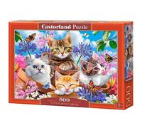 Puzzle 500 pezzi Gattini con Fiori