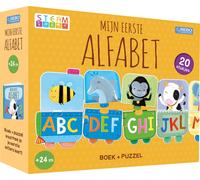 Puzzeltrein 20 stukjes en boek - Mijn eerste alfabet (Stevig kartonnen boek)