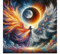 Puzzle 100 Pezzi,35 x 35 cm puzzles per adulti,Donna Angelo del Cielo DIY puzzle Arte,Educativi Stimolanti Puzzles Decorazioni per la Casa