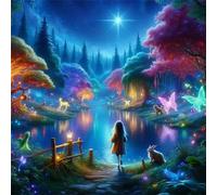 Puzzle 100 Pezzi,35 x 35 cm puzzles per adulti,Scenario da favola dei cartoni animati DIY puzzle Arte,Educativi Stimolanti Puzzles Decorazioni per la Casa