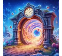 Puzzle 100 Pezzi,35 x 35 cm puzzles per adulti,Spazio Temporale Fantasy DIY puzzle Arte,Educativi Stimolanti Puzzles Decorazioni per la Casa