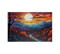 Puzzle 100 Pezzi Alberi della Montagna della Luna Puzzle Adulti 40 x 28 cm Giochi Rilassamento e Intelligence 100 Pezzi Puzzles per Uomini e Donne Regalo Creativo per il Relax