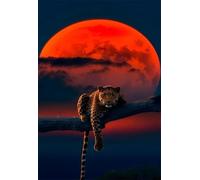Puzzle 100 Pezzi Animale Luna Leopardo Puzzles per Adulti Impossibile Difficile Impegnativo Puzzle 100 Pezzi Classici 40 x 28 cm