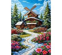 Puzzle 100 Pezzi,Baita nel bosco invernale Puzzles Adulti,puzzles arte per adulti,Giochi Rilassamento e Intelligence,puzzle per Gioco Familiare Regalo