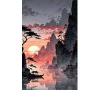 Puzzle 100 Pezzi Dipinto Inchiostro Dell'Alba Giochi educativo e Giocattoli Sfida Puzzle Impossible Jigsaw Puzzle Classici per Adulti 40 x 28 cm 100 Pezzi Puzzle Adulti
