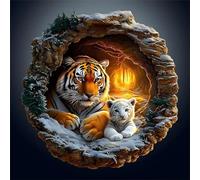 Puzzle 100 Pezzi,jigsaw puzzle per adulti 35x35 cm Tigri delle caverne Puzzles Classici,puzzles impegnativo,Impossibile Difficile giochi per tutta la famiglia