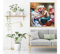 Puzzle 100 Pezzi Lavanderia Anziani, puzzle per Adulti 100 pezzi 35x35cm, Puzzles Giochi Rilassamento e Intelligence, puzzles Classici per Gioco Familiare, Festa Aziendale, Regalo Natale