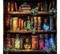 Puzzle 100 Pezzi Libreria magica, puzzle per Adulti 100 pezzi 35x35cm, Puzzles Giochi Rilassamento e Intelligence, puzzles Classici per Gioco Familiare, Festa Aziendale, Regalo Natale