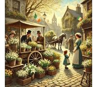 Puzzle 100 Pezzi Mercato dei fiori, puzzle per Adulti 100 pezzi 35x35cm, Puzzles Giochi Rilassamento e Intelligence, puzzles Classici per Gioco Familiare, Festa Aziendale, Regalo Natale