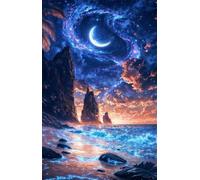 Puzzle 100 Pezzi Paesaggio Dell'Oceano Lunare Gioco Educativo Sfida Impossibile Divertente Adatto Come Decorazione da Parete e Regalo Puzzle Classici 100 Pezzi 40 x 28 cm