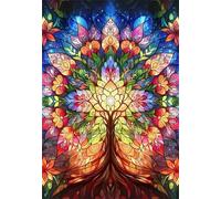 Puzzle 100 Pezzi per Adulti, Albero della Vita, Esercitare la Memoria, Migliorare la Concentrazione Lettere sul Retro, Giocattolo Regalo per Uomini Donne e Anziani 40 x 28 cm
