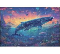 Puzzle 100 Pezzi per Adulti, Balene Animali, Esercitare la Memoria, Migliorare la Concentrazione Lettere sul Retro, Giocattolo Regalo per Uomini Donne e Anziani 40 x 28 cm
