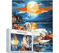 Puzzle 100 Pezzi per Adulti e Bambini Puzzle Luna Puzzles Classiques, Cigno Jigsaw Giochi Rilassamento e Intelligence, Idea Regalo Uomo e Donna, Consigliato a Partire dai 14 Anni 35x25cm D-989