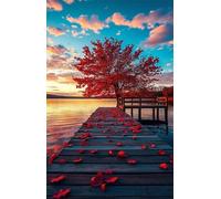 Puzzle 100 Pezzi per Adulti, Ponte Fiori, Esercitare la Memoria, Migliorare la Concentrazione Lettere sul Retro, Giocattolo Regalo per Uomini Donne e Anziani 40 x 28 cm