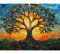 Puzzle 100 Pezzi Per Adulti Puzzle Per Adulti 100 Pezzi Jigsaw Giochi, Istruzione Decorazione Puzzle-Alba, Albero Della Vita, Istruzione Gioco Giocattolo, Decorazione Della Regalo A-5