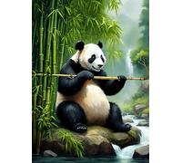 Puzzle 100 Pezzi per Adulti,Puzzles Artistico,Panda del boschetto di bambù puzzle Fai da te Intrattenimento Creativo, puzzles Classico Regali per la casa