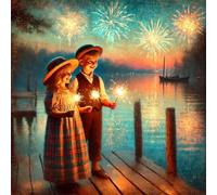 Puzzle 100 Pezzi Ragazza del molo, puzzle per Adulti 100 pezzi 35x35cm, Puzzles Giochi Rilassamento e Intelligence, puzzles Classici per Gioco Familiare, Festa Aziendale, Regalo Natale