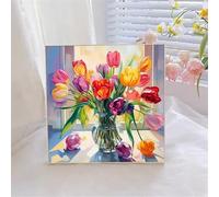 Puzzle 100 Pezzi Tulipani colorati, puzzle per Adulti 100 pezzi 35x35cm, Puzzles Giochi Rilassamento e Intelligence, puzzles Classici per Gioco Familiare, Festa Aziendale, Regalo Natale