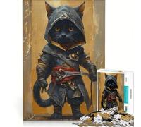Puzzle 1000 Assassini Chibi Gatto, Gioco Rilassante, Divertente Antistress, Regalo per Amici e Familiari 38x26cm