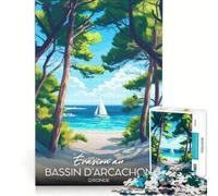 Puzzle 1000 Bassin D'Arcachon, Giocattolo Decorazione da Parete, Sfida Difficile, Compleanno e Natale 38x52cm